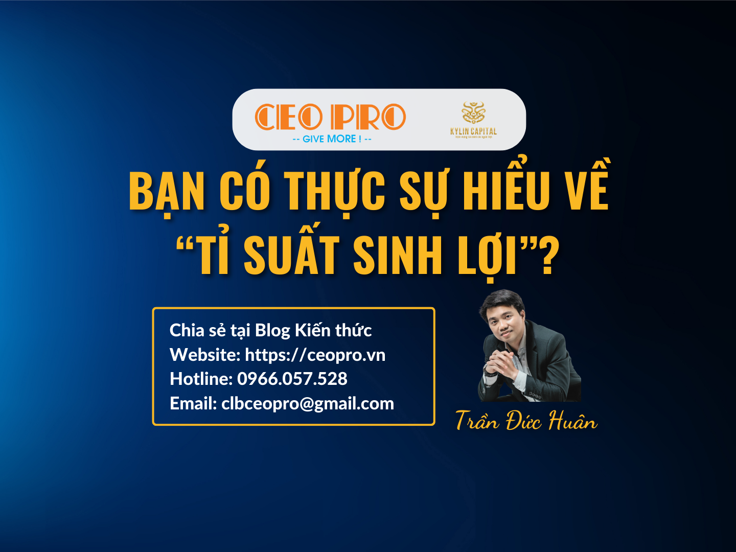 Bạn đã hiểu đúng về "Tỉ suất sinh lợi"?